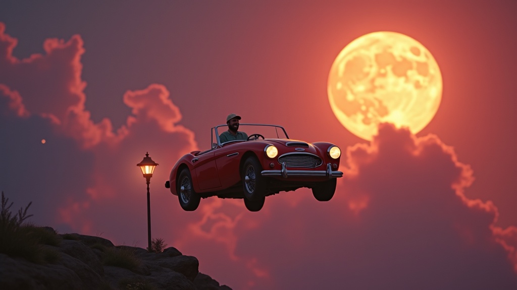 AI-directed flying convertible visual